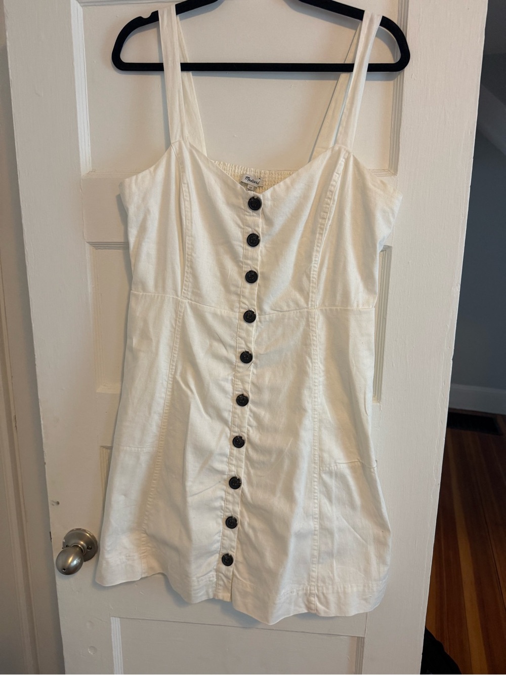 Madewell White Button-Front Sundress
